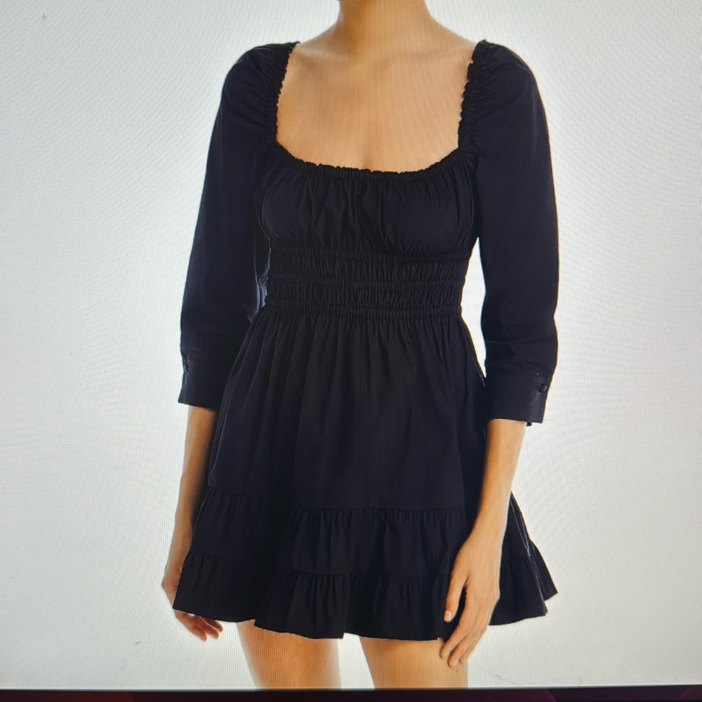 Aqua & Kristopher Brock Poplin Tiered Mini Dress -exclusive design